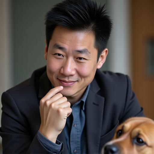 Wei Cheong, a Canine Compass Private Consultation Specialist, observing a dog